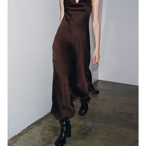 Zara Chic Chocolate Maxi Dress
